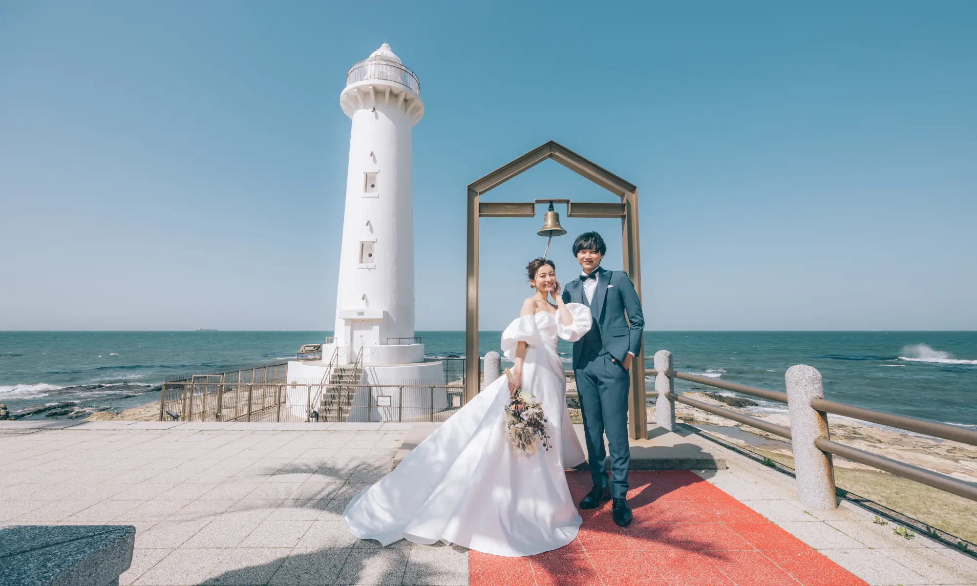 野間灯台で撮影するロケーションフォト