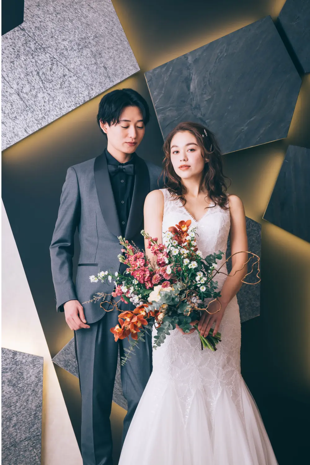 フラワーモチーフウエディングドレス フォトウエディング 前撮り wedding photography ⁡ 引き続き、お写真のご紹介です