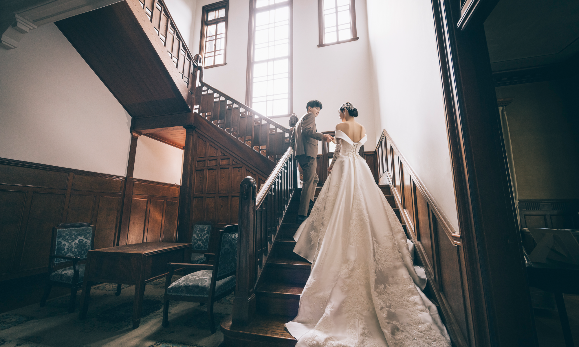 旧石川組製糸西洋館で撮影するロケーションフォト