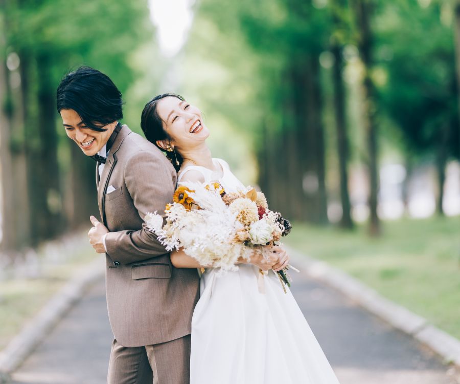 ウエディングドレス　結婚式　ロケーションフォト 鶴見緑地 | 大阪店 | 結婚写真・フォトウェディング専門店フォト