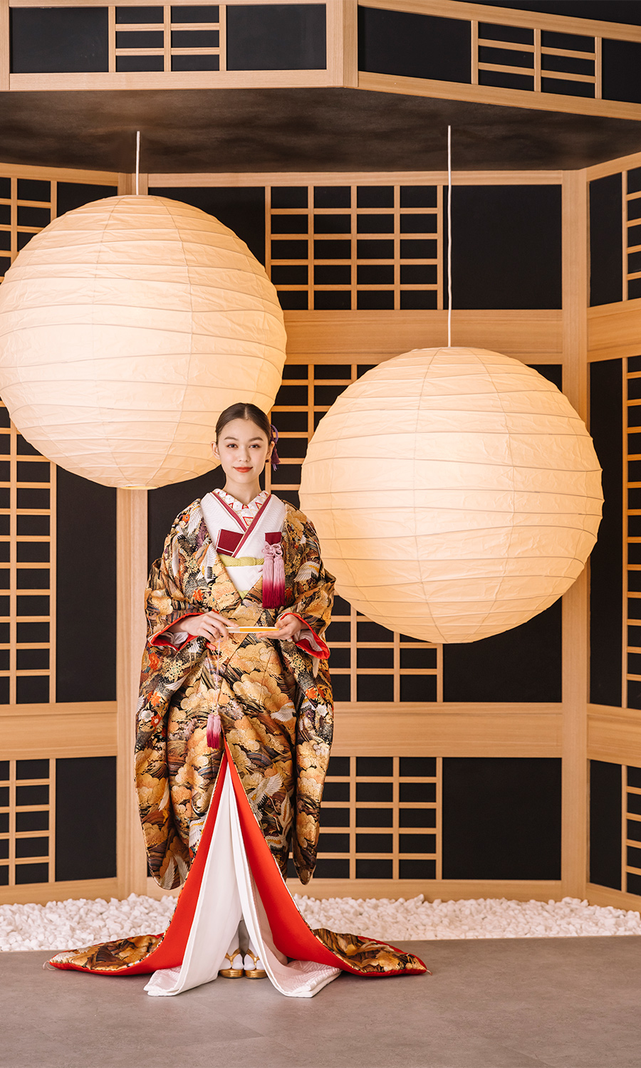 扇子を持った新婦様の和装前撮り