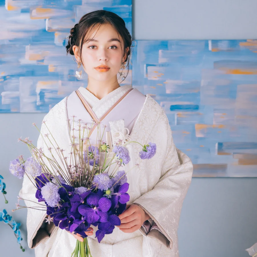 繊細でレトロチックなドライフラワーの写真