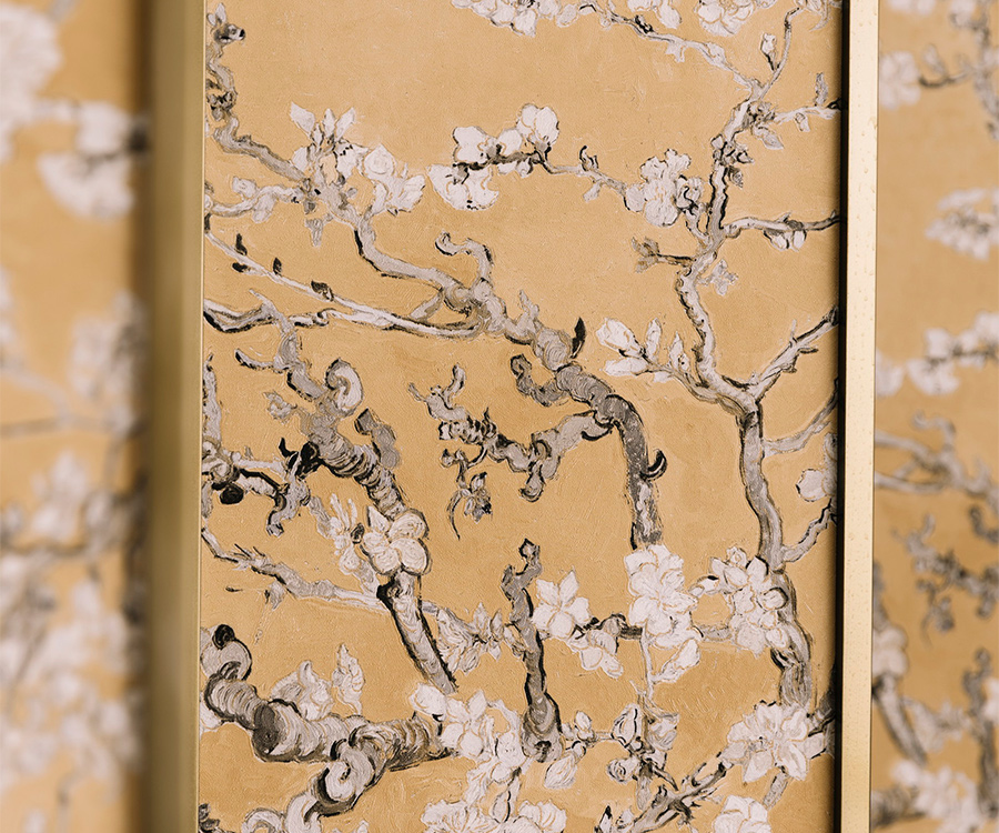 ゴッホによって精巧に描かれた桜の写真