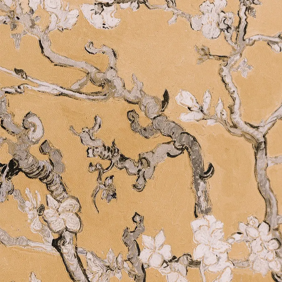 存在感のあるゴッホの作品が描かれた屏風の写真