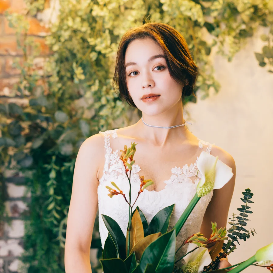 繊細でレトロチックなドライフラワーの写真