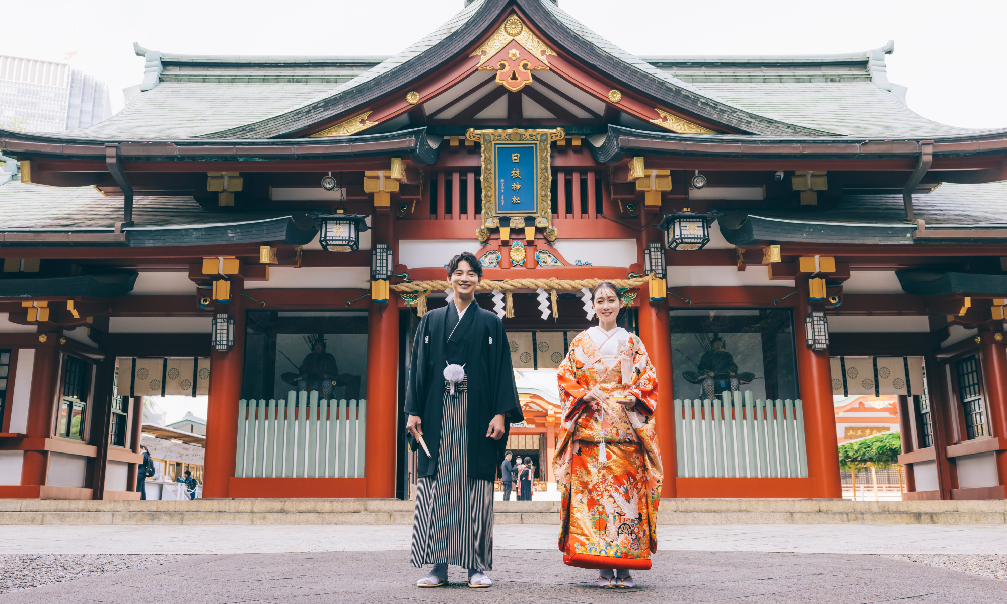 赤坂日枝神社で撮影するロケーションフォト