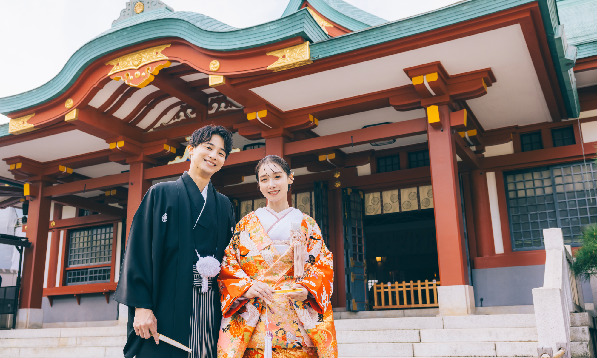 赤坂日枝神社で撮影するロケーションフォト