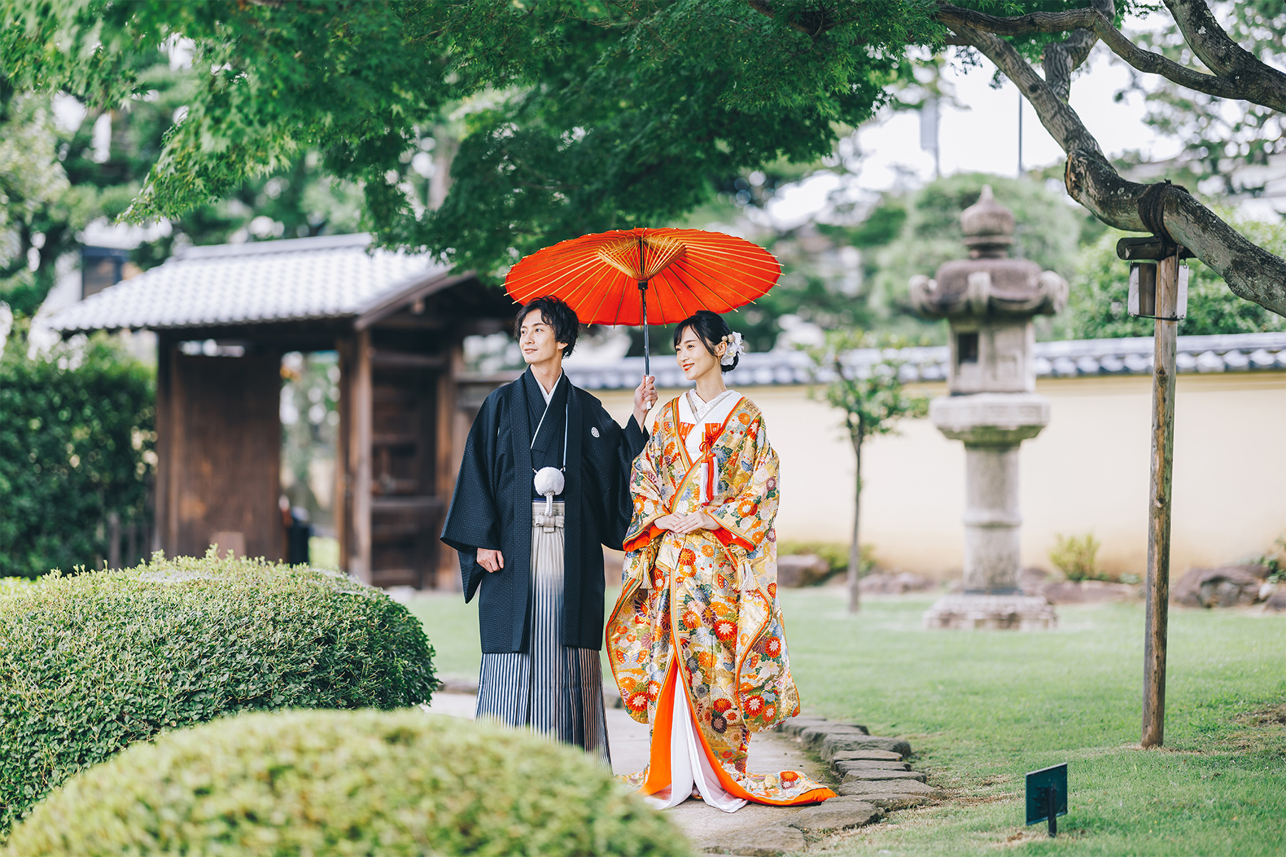 肥後細川庭園で撮影するロケーションフォト