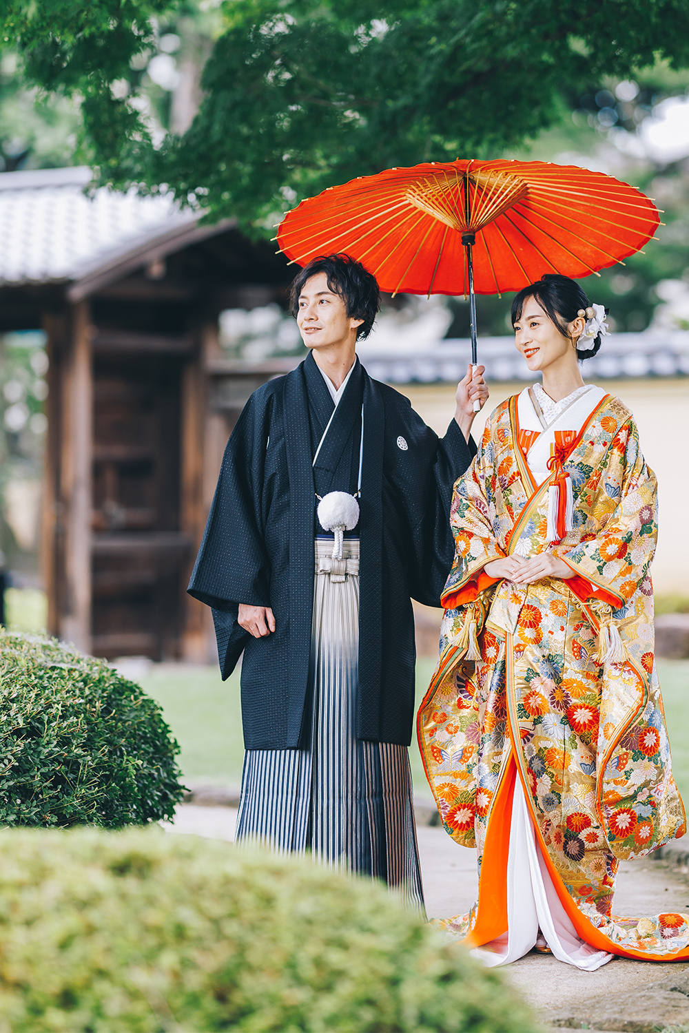 肥後細川庭園で撮影するロケーションフォト