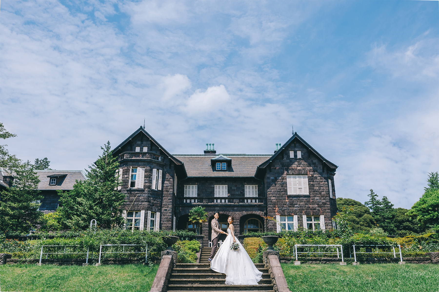 旧古河庭園で撮影するロケーションフォト