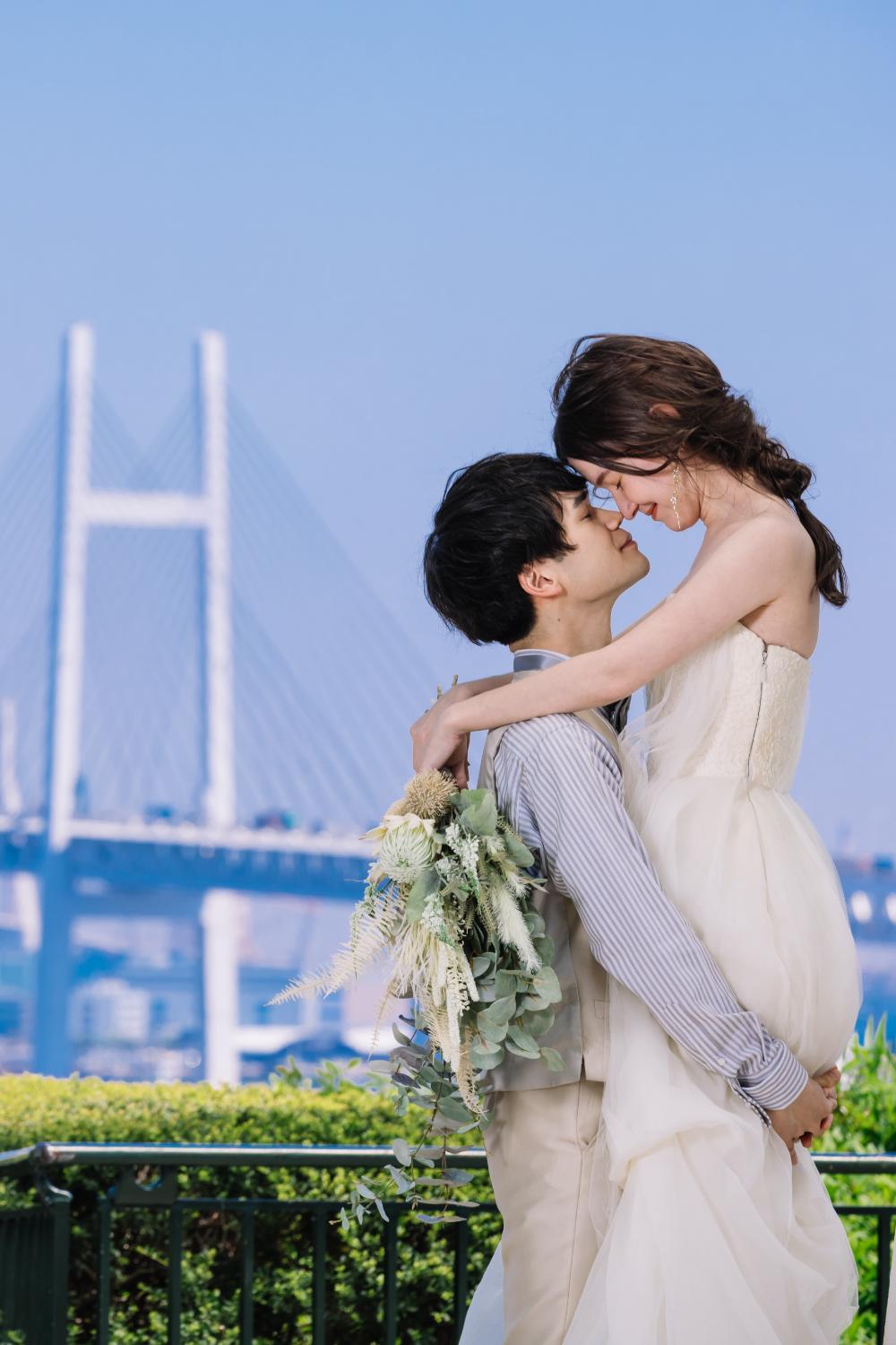 港の見える丘公園で撮影するロケーションフォト