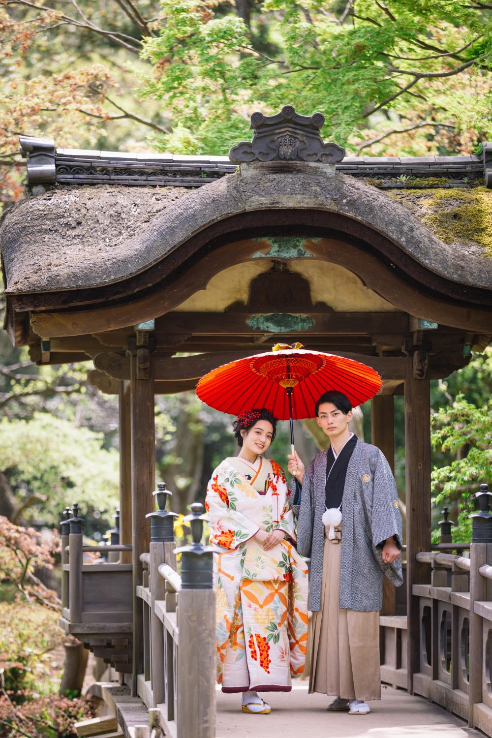 三渓園で撮影するロケーションフォト