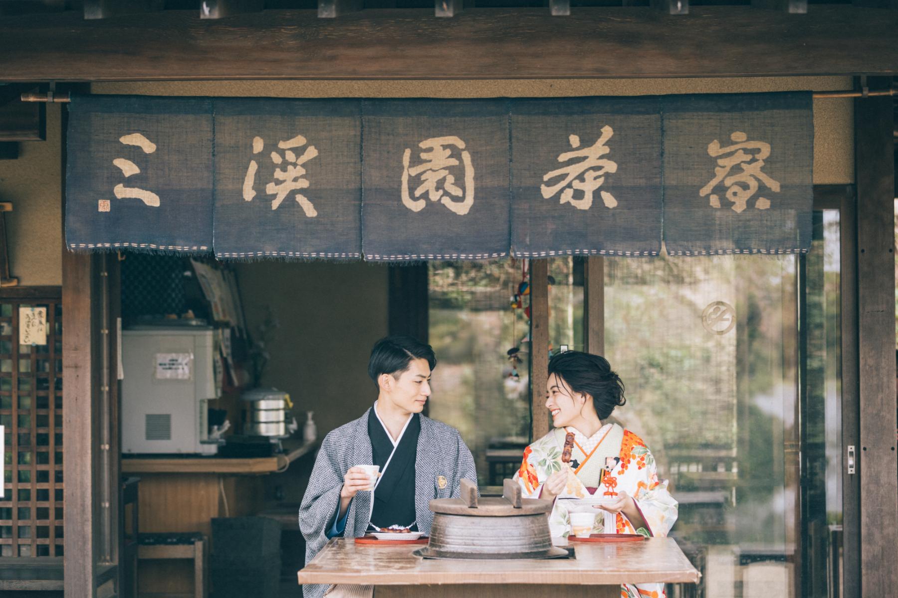 三渓園で撮影するロケーションフォト