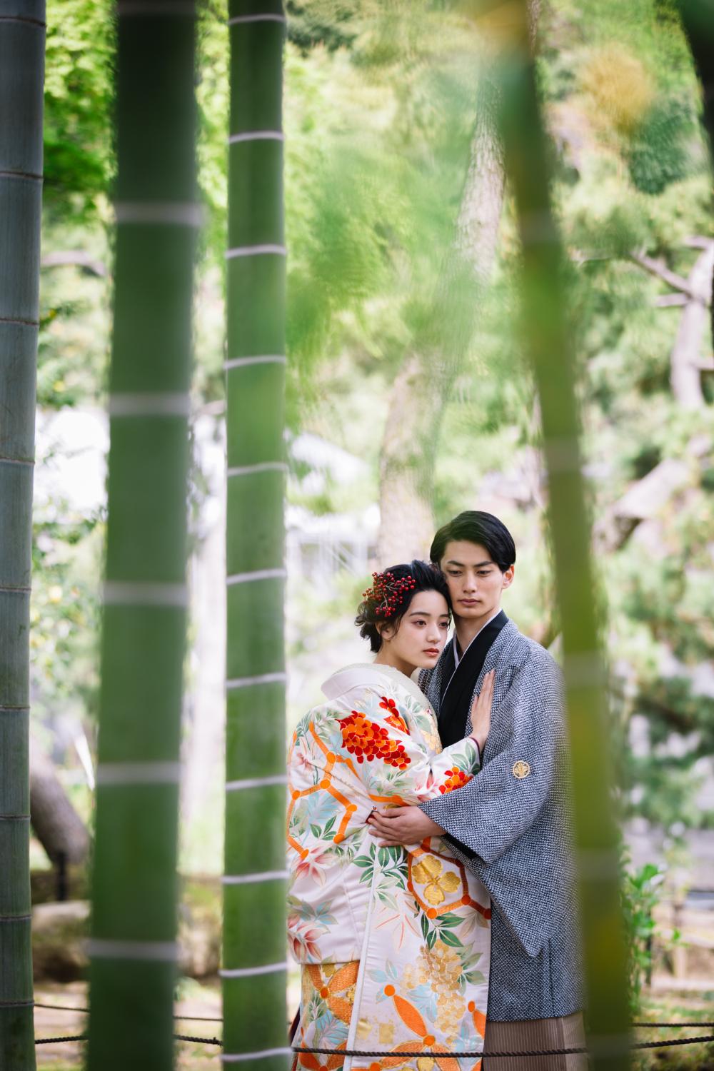 三渓園で撮影するロケーションフォト