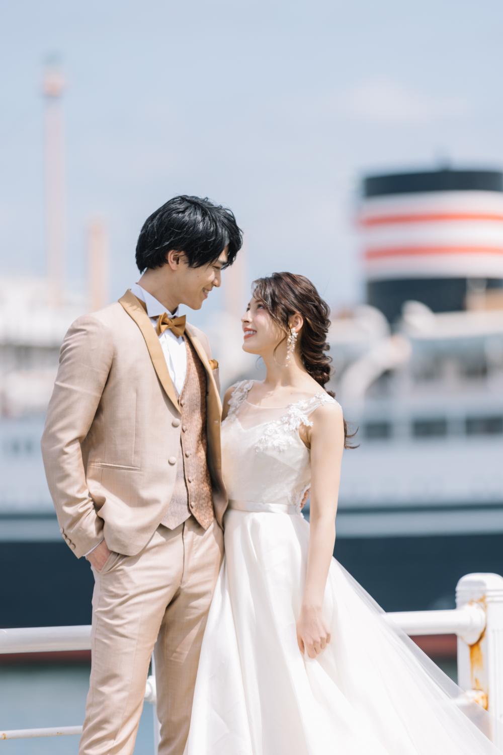 山下公園で撮影するロケーションフォト