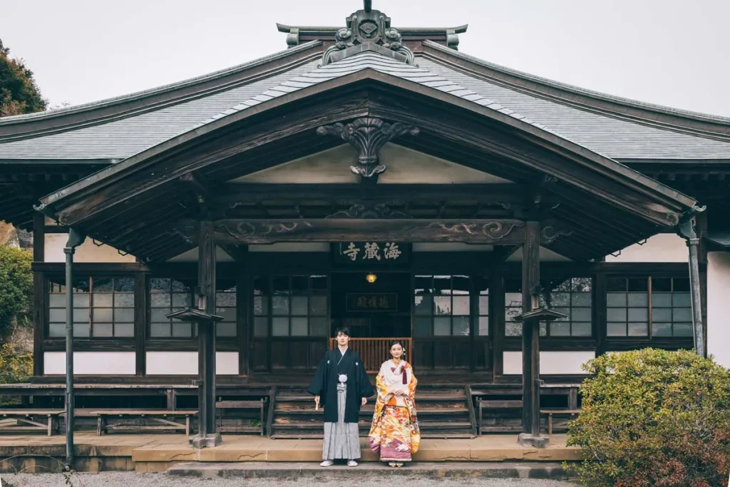 鎌倉奥座敷の花の寺と呼ばれる海蔵寺で和装前撮り