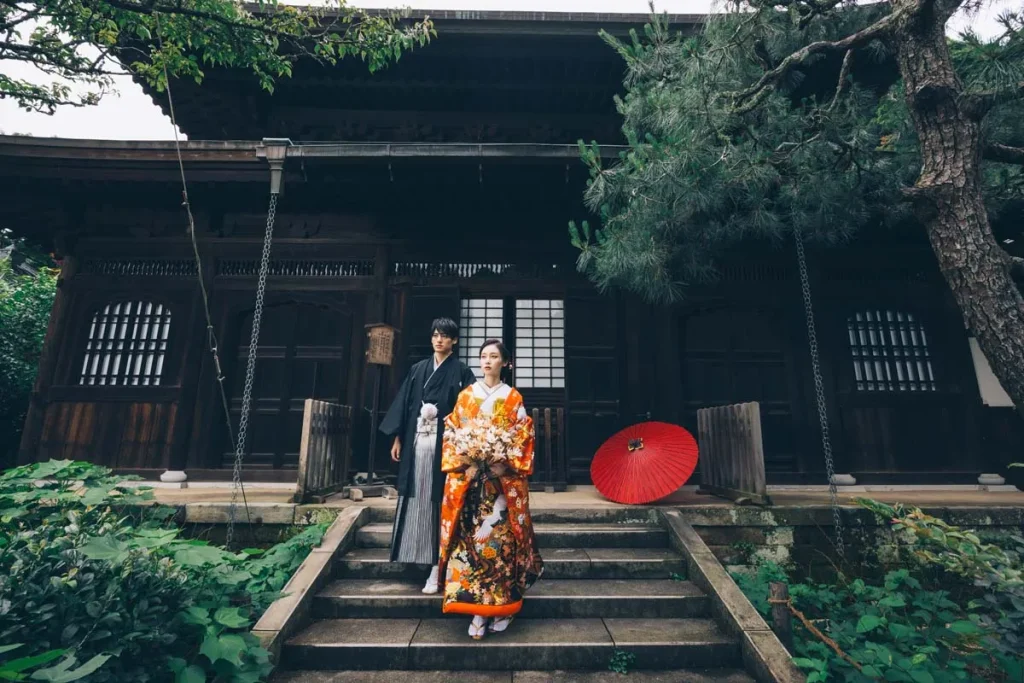 瑞泉寺で花と緑と歴史を感じる和装前撮り