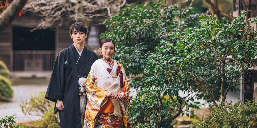 海蔵寺の日本庭園で撮るロケーションフォト