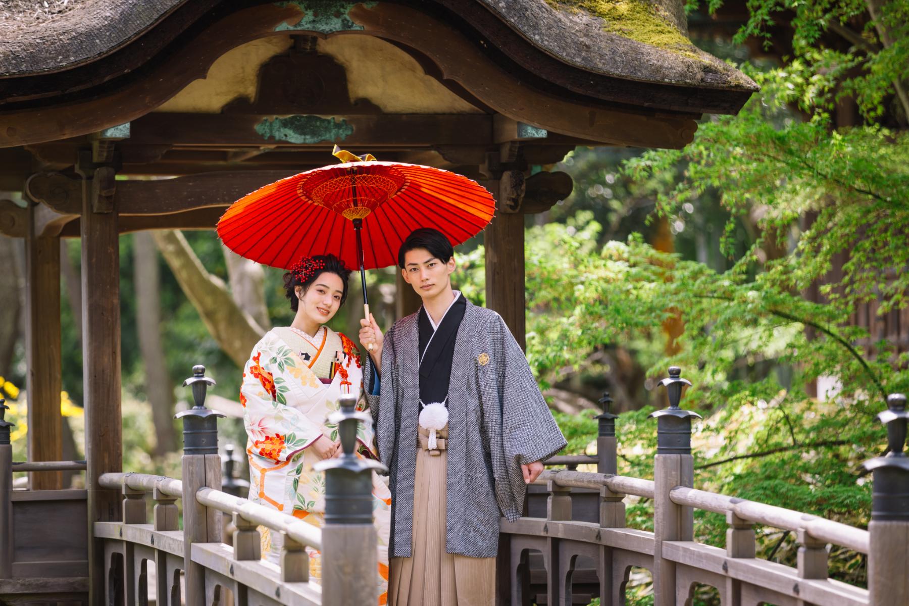 三渓園で撮影するロケーションフォト