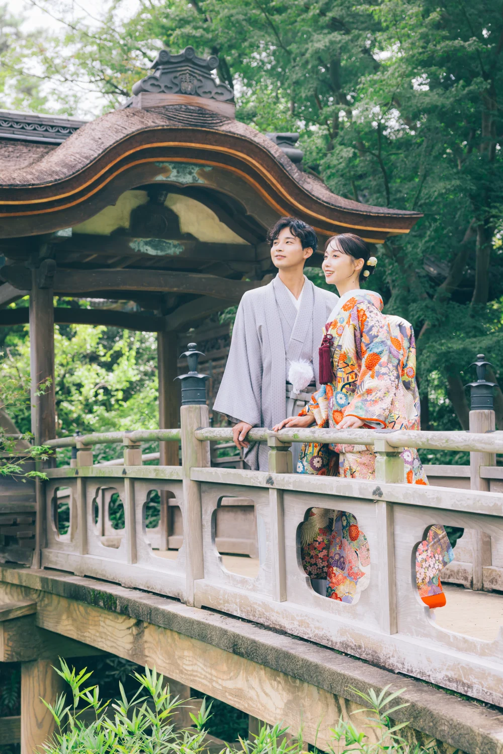 三渓園で撮影するロケーションフォト