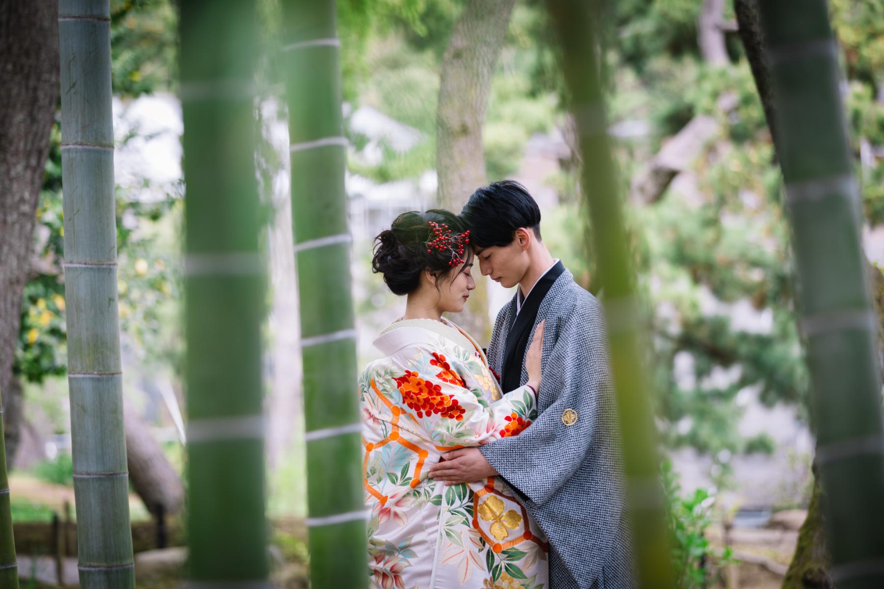 三渓園で撮影するロケーションフォト