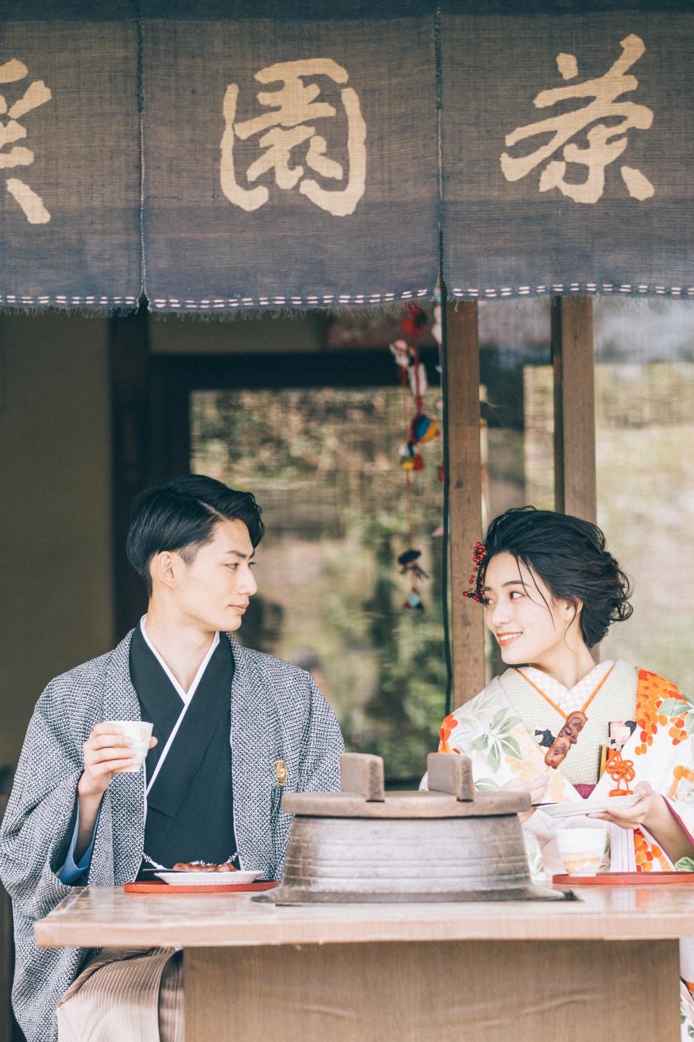 三渓園で撮影するロケーションフォト