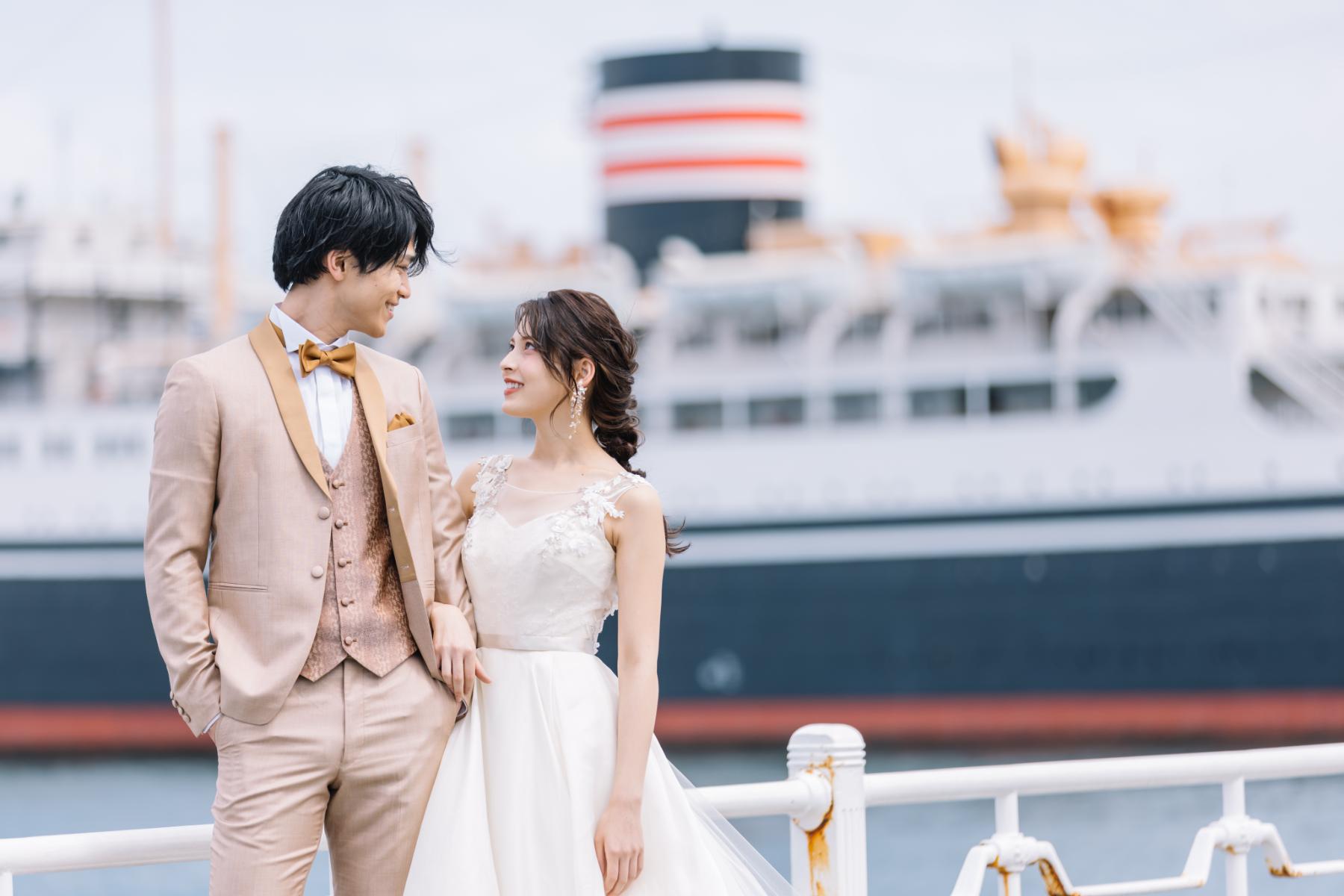 山下公園で撮影するロケーションフォト